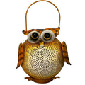 Hanging Solar Lantern Garden Light Waterproof Metal Decorative Solar Light Outdoor for Patio Yard Table Pathway Owl Pattern