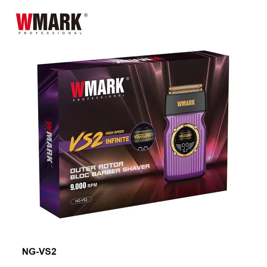 WMARK Shaver Professional Beard Trimmer 9000 RPM Electric Shaving Machine Stepless Outer Rotor BLDC Barber Shaver for Men NG-VS2