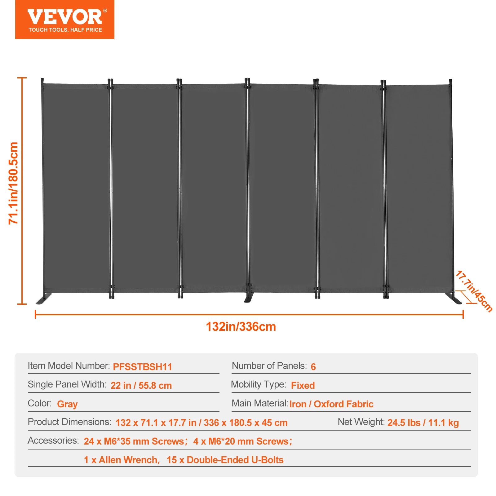 VEVOR 3/4/6 Panel Room Divider Folding Privacy Screen and Portable Freestanding Room Partitions for Office Bedroom Study Hotel