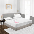 Luxury Split Head Waterproof Mattress Protector Queen-32 Top Split Size 18 Inch Deep Pocket Upper Flex Soft Padded Topper