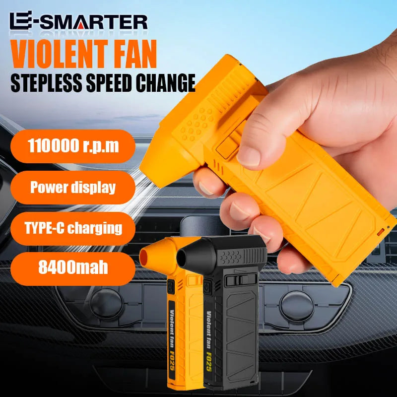 110000RPM Turbofan High Power Handheld Portable Air Blower Air Duster Motor Variable Speed Dust Blower Brushless Cleaning Tool