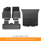 Extended Floor Mats for Tesla Model Y 2025+ Juniper 2025 All-Weather TPE Lengthen and Widen Waterproof Non-Slip Cargo Liners