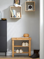 SoBuy FSR02-K shoe rack Bench Shoe Bench made of high quality bamboo with 2 years warranty B50cm