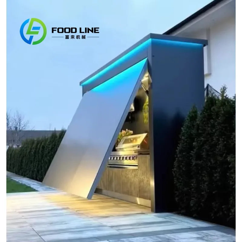 Custom-Designed Modern Small Outdoor Modular Kitchen Prefabricated Mobile Container House