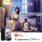 LifeLibero Tuya Smart Curtain Robot Bluetooth Curtain Motor Smart Life Fit to Electric Curtain Rail Track Rod I U Support Alexa