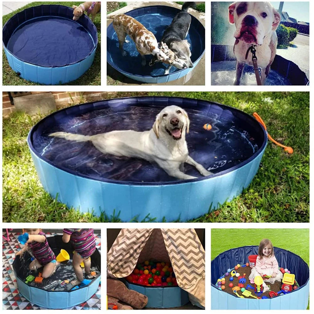 Portable Dog Swimming Pool - Pet Bathing & Grooming Tub
