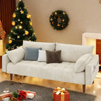 56" Velvet Loveseat Sofa, Modern Comfortable Sofa Loveseat Small Sofa Couch with Side Storage Pockect