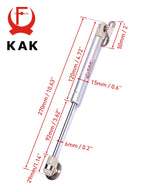 KAK 8pcs Kitchen Cabinets Gas Spring Hinges Soft Closing Furniture Gas Lift Hydraulic Hinges Lid Support Toybox Hardware 6-15KG