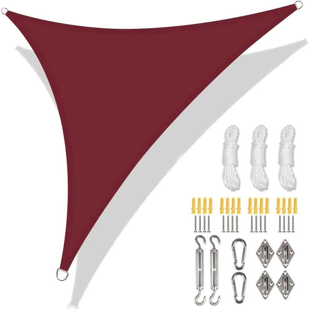 5/3.6/3/2M Triangle Shade Sail Waterproof Sunshade Sail Canopy 98%UV Block Awning with Free Rope for Garden Patio Pergola Gazebo