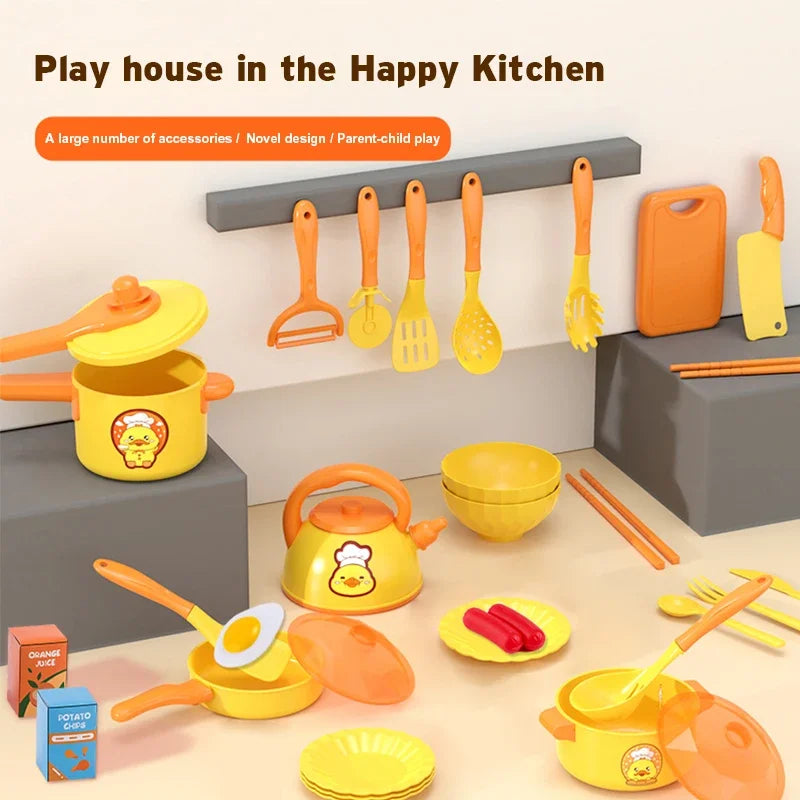 Children's play kitchen girl toy kitchen toy set simulation cooking set stir induction cooker set complete set kitchen utensils