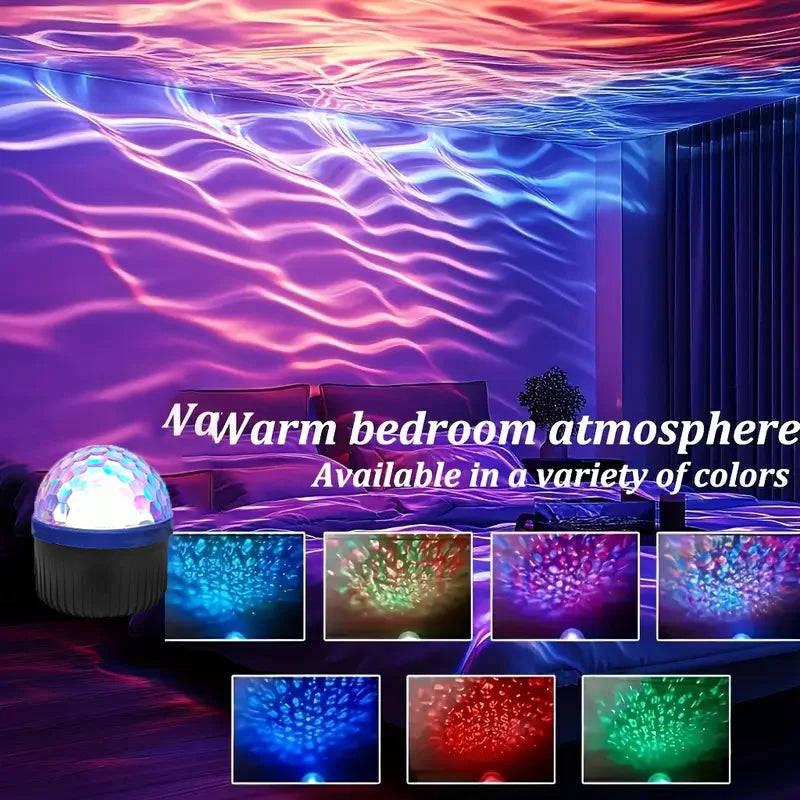 Rotating Water Wave & Northern Lights Projector - Multi-Color Ambient Party Light | AlluCanFind