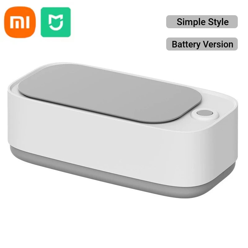 Xiaomi MIJIA Ultrasonic Cleaning Machine High Frequency Vibration USB Charging Battery 360°Jewelry Glasses Watch Ring Cleaner