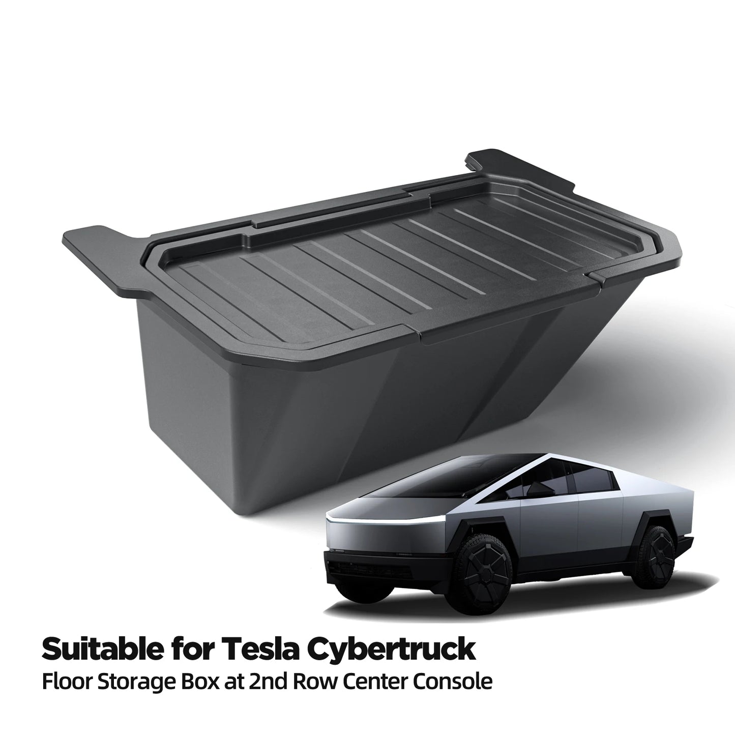 For Tesla Cybertruck Rear Seat Storage Box Under Air Vent Storage Case Trash Can Organizer Car Interior Accessories 2024 1pc
