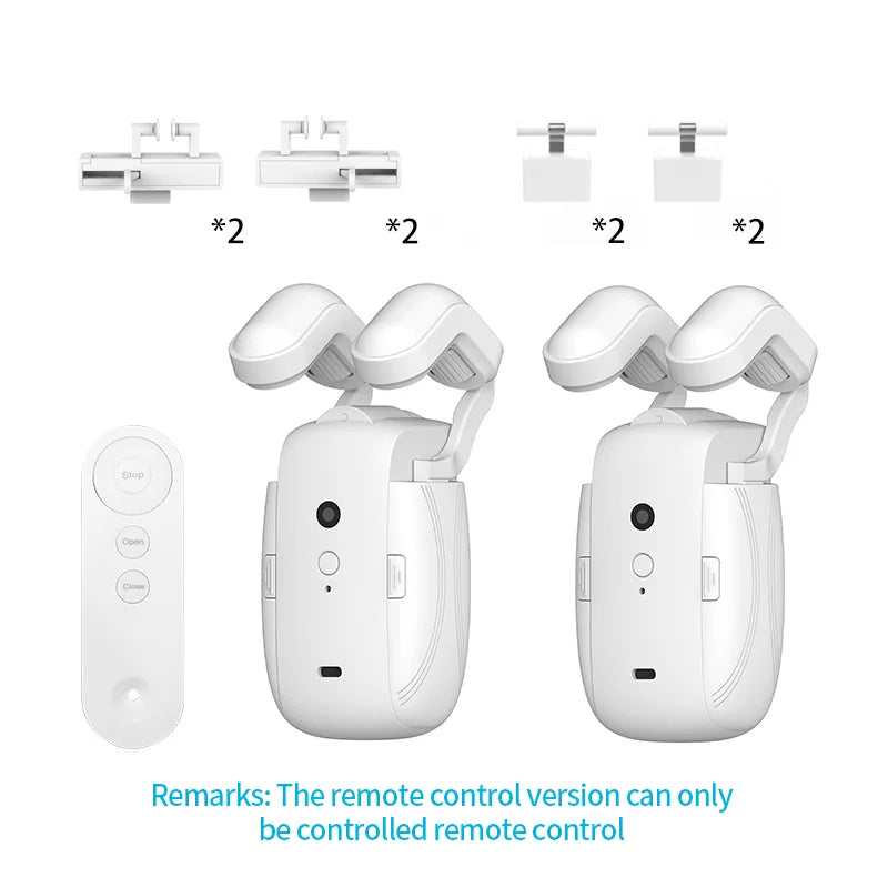 Smart Electric Curtain Robot Remote Control For Roman I Type U Type Curtains Track Work，ABS Material, Easy Installation