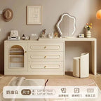 New Cream Style Dresser Bedroom Minimalist Modern Bedside Table Dresser Storage Cabinet Integrated Makeup Table
