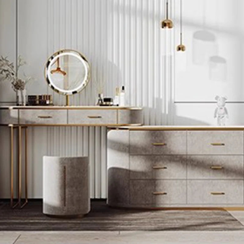 Girl Garden Vanity Table Bedroom Mirror Modern Bathroom Dressing Table Jewelry Organizer Mesa De Maquillaje Trendy Furniture
