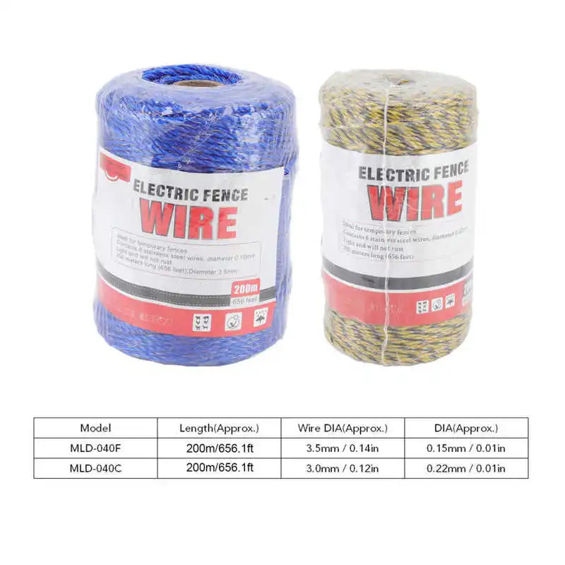 Electric Fence Polywire Fences Poly Wire High Electrical Conductivity for Protection