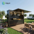 Customized Modular Outdoor Kitchen with Sink Grill and Storage Stylish Rust Proof Perfect for Backyard and Patio