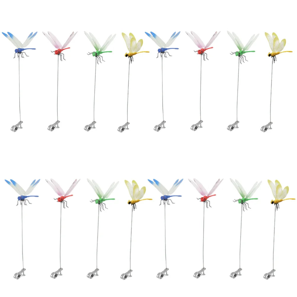 20-3pcs 31cm Simulation Dragonfly Clip Bug Deterrent Realistic Dragonfly Hat Clip Bug Repellent Dragonfly Home Garden Decor