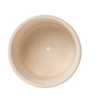 Round Ceramic Planter with Drainage Holes Sturdy Grooved Indoor Pot Succulents Flowers Houseplants Home Decor