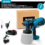 JAUHI 1500W 1000ML Cordless Electric Spray Gun with Battery Household Disinfection Sterilization Portable Paint Sprayer
