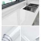 Kitchen countertop White Self-adhesive Wall Wallpaper Self Adhesive Autohesion Wallpapers Home Decor Waterproof Cabinet Sticker