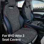 For BYD Atto 3 / Yuan Plus Tang Han Dolphin EV 2022 2023 2024 Seat Covers, Linen Cushion Breathable Pad Car Seat Mat Protector
