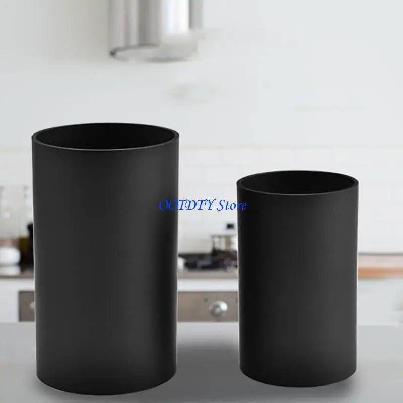 367A Kitchen Utensil Holder Black Plastic Storage Tableware Drying Canister