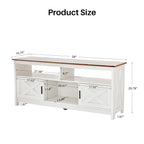 REDLIFE TV Stand for TVs Up to 65 inches Entertainment Center w/ Power Outlet Storage Cabinet Three Open Shelves for Living Room