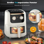 OYAJIA 5L Manual Air Fryer, , Easy-View Window, Digital Temperature Control, 60-Minute Timer, Non Stick Technology
