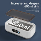 Xiaomi Ultrasonic Cleaner 650ML Adjustable Large Capacity Fast Powerful Jewelry Brace Glasses Jewelry Cleaning Machine Household