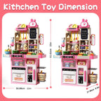 Simulation Kitchen Toys for Kids Play House Cooking Food Tableware Set Toddler Role Play Educational Kitchen Utensils Gift