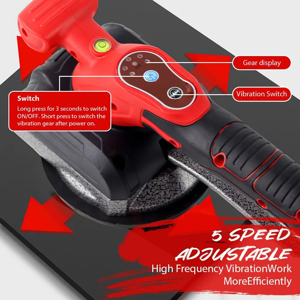 200KG Tile Tiling Machine sution Cup 5 Gears Electric Floor Tile holding Vibrating Tool Tile powing camera For 21V Battery