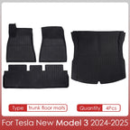 Floor Mats Cargo Liner For Tesla Model 3 2025 Highland Waterproof Anti-slip Trunk Mat TPE Pads Model 3 2024 Highland Accessories