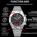 BINBOND B0161 Men's Luxury Luminous Waterproof Stainless Steel Watch