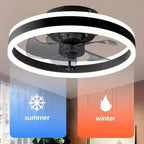 Modern LED Ceiling Fan with Remote & Dimmable Lighting