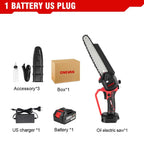 ONEVAN 8Inch Brushless Electric Chainsaw 4500W Cordless Electric Saw Rechargeable Woodworking Tool For Makita 18V Battery Pin