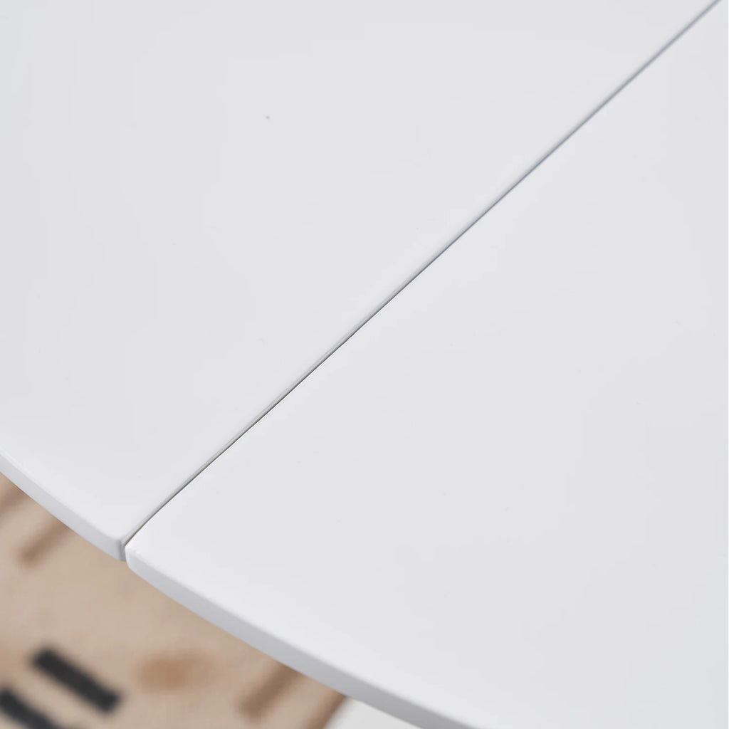 110CM White Round Table Fixed Gina Kitchen Dining Room Living Room Nordic Modern Style Furniture Small Balcony Table