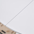 110CM White Round Table Fixed Gina Kitchen Dining Room Living Room Nordic Modern Style Furniture Small Balcony Table