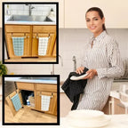 Kitchen Towel Rack Stainless Steel Towel Rack Bathroom Towel Holder Stand Cabinet Door Hanging Organizer Shelf Wall Mounted Bar