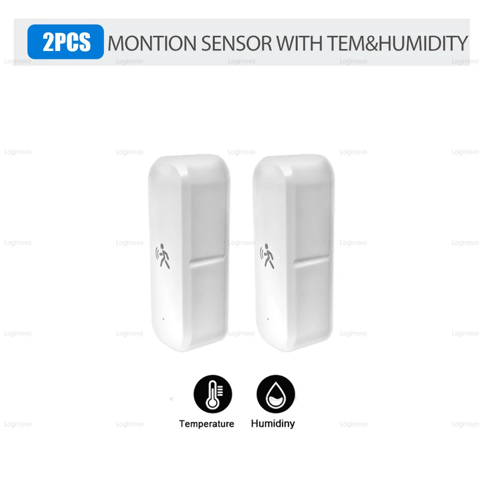 Tuya Zigbee 3.0 PIR Human Motion Sensor Luminance Detector With Temperture Humidiity Detection Smart Life Security Alarm Sensor