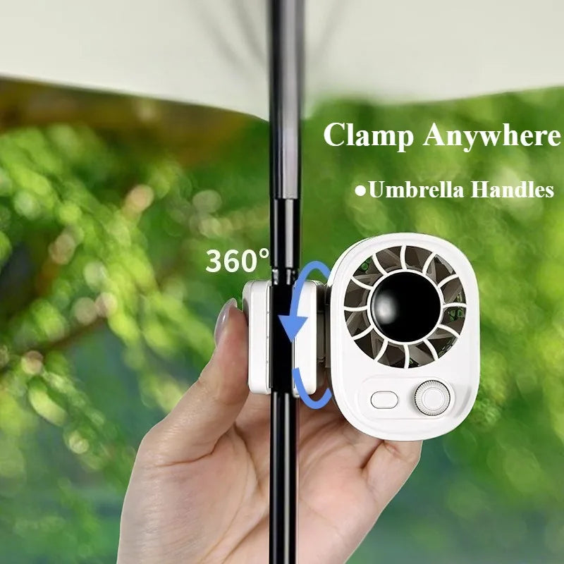 Eary Car Clip On Fan With 360 Rotate 100 Speeds Wind Adjustable USB Re