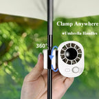 Eary Car Clip On Fan With 360 Rotate 100 Speeds Wind Adjustable USB Re