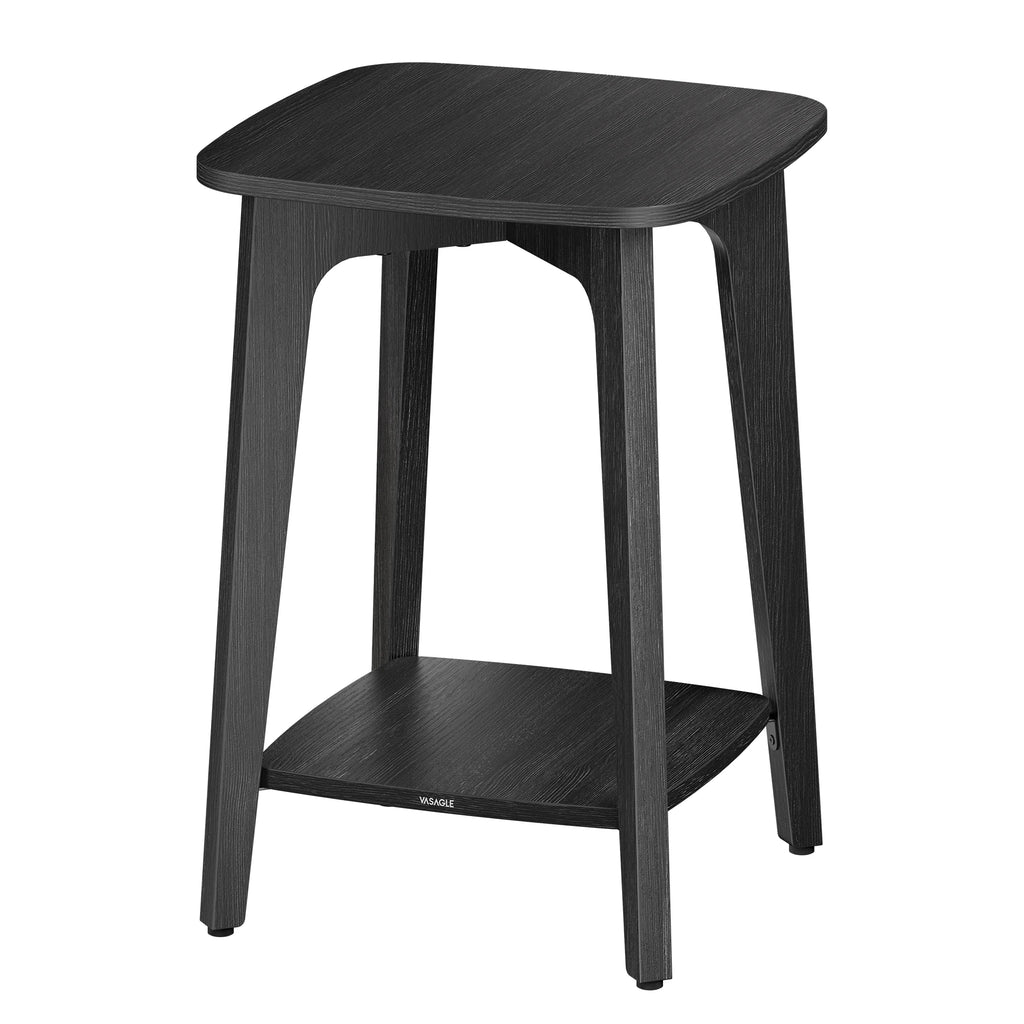 VASAGLE Side Table, Small Square End Table with Lower Shelf, Nightstand for Small Spaces, Living Room, Bedroom