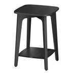 VASAGLE Side Table, Small Square End Table with Lower Shelf, Nightstand for Small Spaces, Living Room, Bedroom