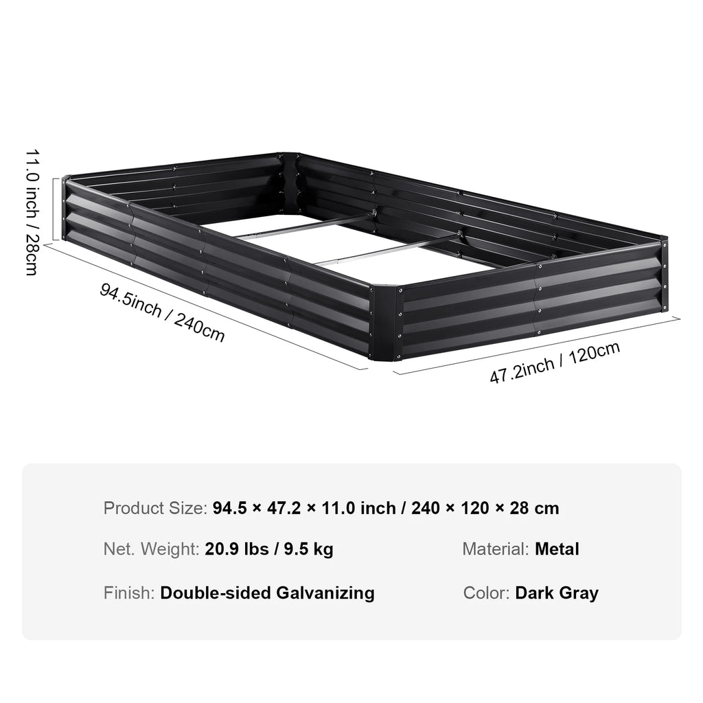 VEVOR Raised Garden Bed Outdoor Planting Boxes with Open Base for Growing Flowers/Vegetables in Backyard/Garden/Patio/Balcony