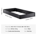 VEVOR Raised Garden Bed Outdoor Planting Boxes with Open Base for Growing Flowers/Vegetables in Backyard/Garden/Patio/Balcony
