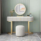 Salon Gray Storage Vanity Table Aesthetic Salon Bedroom Dresser Organizer Space Saving Organizer Schminktisch Trendy Furniture