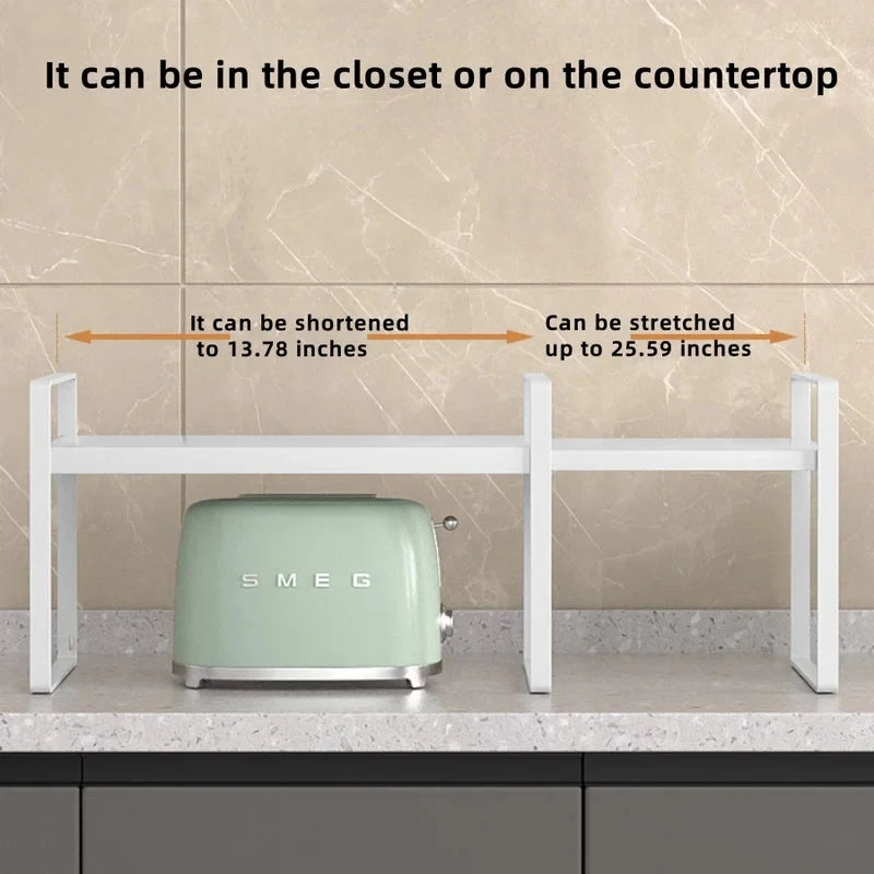 Home Household Space Saving Kitchen Cabinet Organizer Multi Level Expandable Storage Rack Layered Shelf for Seasonings Dishes