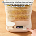 JIQI Automatic Intelligent Bean Sprout Machine Seedling Irrigation Pot Thermostat Green Vegetable Seed Growth Bucket Germinator